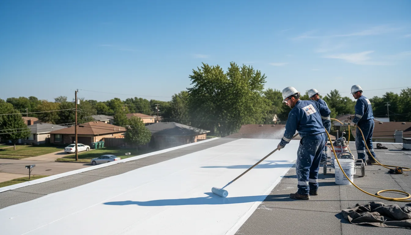 Commercial roof coating in Russellville, AR near me